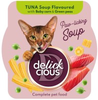 Фото - Корм для кошек Delickcious Soup Tuna/Corn/Peas 80 g