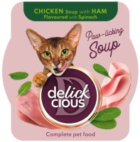 Фото - Корм для кошек Delickcious Soup Chicken/Ham 80 g