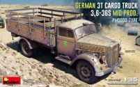 Фото - Сборная модель MiniArt German 3t Truck 36-36s Mid Prod PMQ600-Type (1:35)
