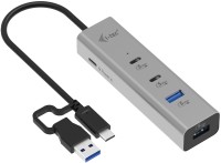 Фото - Картридер / USB-хаб i-Tec Universal Charging Metal HUB 2xUSB-C + 2x USB-A Port + Power Delivery 85W