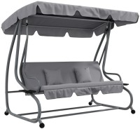 Фото - Садовая качель Outsunny 2-in-1 Garden Swing Chair for 3 Person w/ Adjustable Canopy