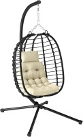 Фото - Садовая качель Outsunny Rattan Hanging Egg Chair, Foldable Wicker Hammock Swing Chair with Cushion