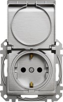 Фото - Розетка Schneider Sedna SDD170024 нержавейка