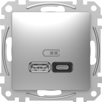Фото - Розетка Schneider Sedna SDD113404 серебристый