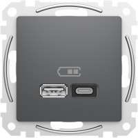 Фото - Розетка Schneider Sedna SDD114404 графит