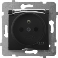 Фото - Розетка Ospel Aria GPH-1UZ/m/33/d черный