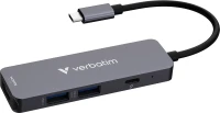 Фото - Картридер / USB-хаб Verbatim USB-C Essentials Multiport Hub 4 Ports