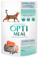 Корм для кошек Optimeal Adult Sterilised with Salmon/Blueberries Pouch 85 g