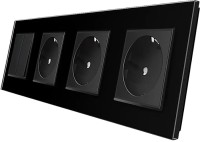 Фото - Розетка Livolo VL-C7K2/FCTC16A/FCTC16A/FCTC16A-8BP черный
