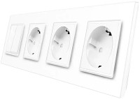 Фото - Розетка Livolo VL-C7K2/FCTC16A/FCTC16A/FCTC16A-8WP белый