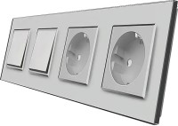 Фото - Розетка Livolo VL-C7K1/K1/FCTC16A/FCTC16A-8IP серый