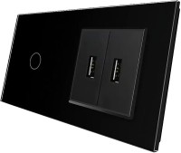 Фото - Розетка Livolo VL-C701/2USB-12 черный