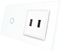 Фото - Розетка Livolo VL-C701/2USB-11 белый