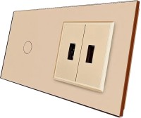Фото - Розетка Livolo VL-C701/2USB-13 золотистый