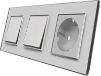 Фото - Розетка Livolo VL-C7K1/K1/FCTC16A-6IP серый