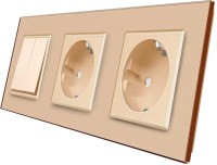 Фото - Розетка Livolo VL-C7C2EUK2-13 золотистый