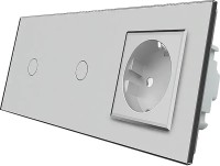 Фото - Розетка Livolo VL-C701Z/C701Z/C7C1EU-15 серый