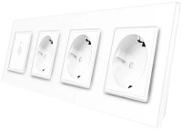 Фото - Розетка Livolo VL-C7FC1/FCTC16A/FCTC16A/FCTC16A-8WP белый
