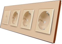 Фото - Розетка Livolo VL-C7FC1/FCTC16A/FCTC16A/FCTC16A-8AP золотистый