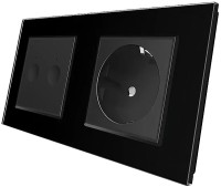 Фото - Розетка Livolo VL-C7FC2S/FCTC16A-4BP черный
