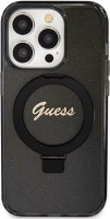 Фото - Чехол GUESS Ring Stand Script Glitter MagSafe for iPhone 15 Pro