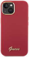Фото - Чехол GUESS Silicone Script Metal Logo & Frame for iPhone 15