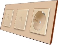 Фото - Розетка Livolo VL-C7FC1/FC1/FCTC16A-6AP золотистый