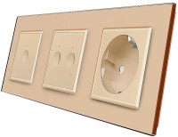 Фото - Розетка Livolo VL-C7FC1/FC2/FCTC16A-6AP золотистый