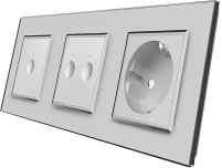 Фото - Розетка Livolo VL-C7FC1/FC2/FCTC16A-6IP серый