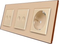 Фото - Розетка Livolo VL-C7FC2/FC2/FCTC16A-6AP золотистый