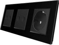 Фото - Розетка Livolo VL-C7FC2/FC2/FCTC16A-6BP черный