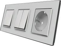 Фото - Розетка Livolo VL-C7K1/K2/FCTC16A-6IP серый