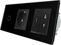 Фото - Розетка Livolo VL-C701SC1EU1USBC1A-12 черный