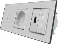 Фото - Розетка Livolo VL-C701SC1EU1USBC1A-15 серый