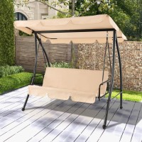 Фото - Садовая качель Costway 2 Seater Garden Swing Chair with Adjustable Canopy and Removable Cushion