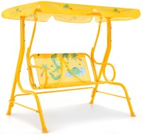 Фото - Садовая качель Costway 2-Seat Toddler Porch Swing with Metal Stand and Adjustable Canopy