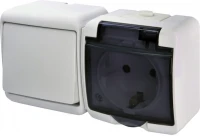 Фото - Розетка ETI Hermetics VRHH-1sd белый