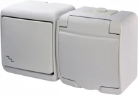 Фото - Розетка ETI Hermetics VRHH-3s белый