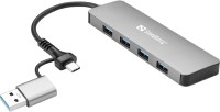 Фото - Картридер / USB-хаб Sandberg USB-C/A to 4xUSB 3.0 Hub
