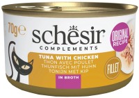 Корм для кошек Schesir Complements Tuna/Chicken in Broth 70 g