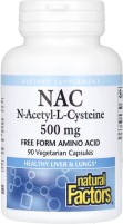 Фото - Аминокислоты Natural Factors N-Acetyl-L-Cysteine 500 mg 90 cap