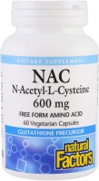 Фото - Аминокислоты Natural Factors N-Acetyl-L-Cysteine 600 mg 60 cap