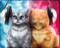 Фото - Коврик для мышки Voltronic Power Cats in Headphones