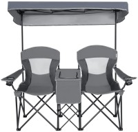 Фото - Туристическая мебель Costway Double Sunshade Folding Chairs 2-Person