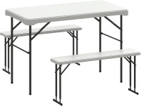 Фото - Туристическая мебель Outsunny 3 Piece Folding Picnic Table and Bench Set w/ Handle