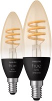 Фото - Лампочка Philips Hue Filament C37 4.6W 2200-4500K E14 2 pcs