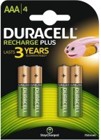 Фото - Аккумулятор / батарейка Duracell 4xAAA Recharge Plus 750 mAh