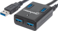 Фото - Картридер / USB-хаб MANHATTAN 4-Port USB 3.0 Type-A Hub 162302