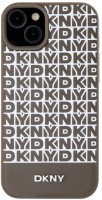 Фото - Чехол DKNY Leather Printed Pattern Metal Logo MagSafe for iPhone 15