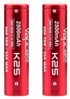 Фото - Аккумулятор / батарейка Vapcell 2x18650 K25 2500 mAh